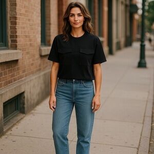 Banana Republic Classic Black Crew Neck Sweater